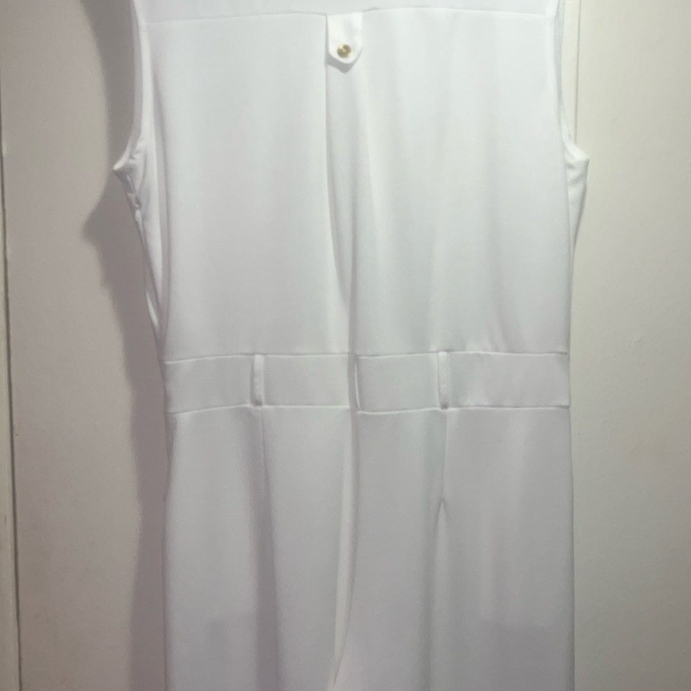 Sleeveless White Jumpsuit